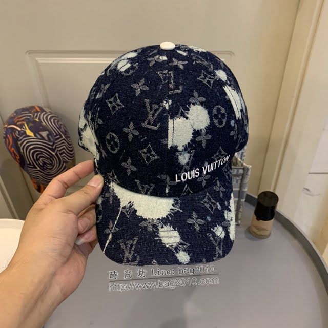 LV新品男士帽子 路易威登刺繡水洗牛仔棒球帽鴨舌帽  mm1626
